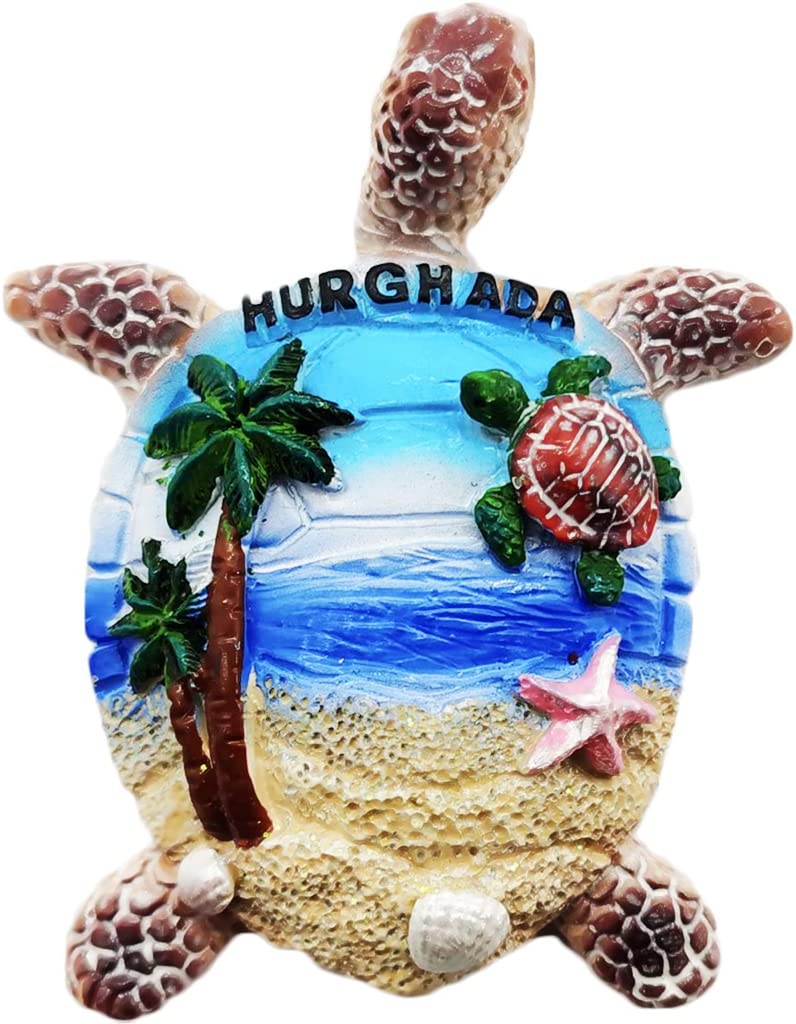 Hurghada Egypt Turtle Hurghada Fridge Magnet Refrigerator Magnet Decoration Magnet Sticker Souvenir Resin Crafts