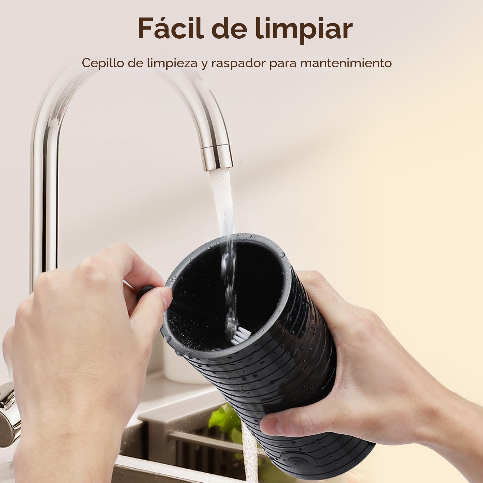 Morpilot Espumador de Leche Eléctrico 4 en 1, Calentador de Leche para Café, Espuma Fría y Caliente con Leche, Capuchinos, Macchiato