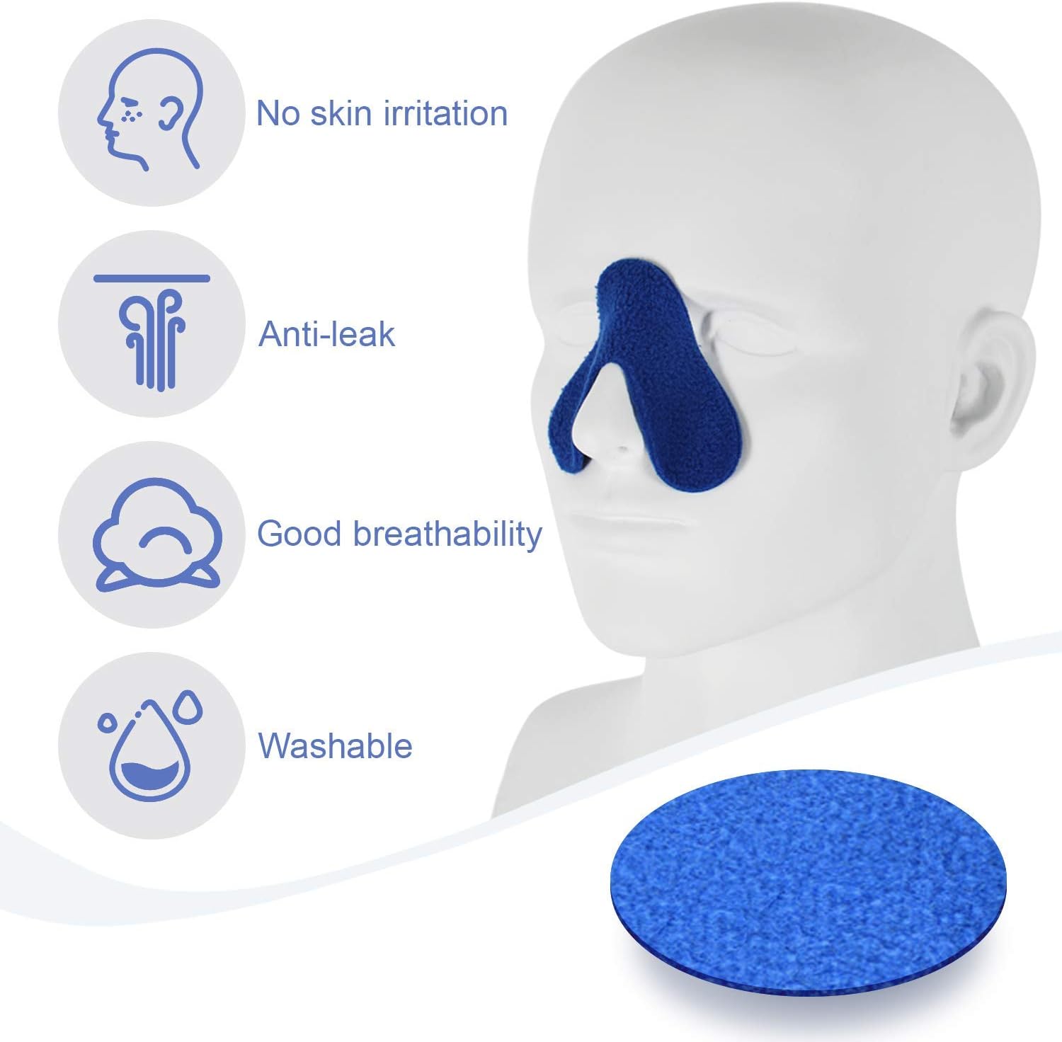 12 Pack CPAP Nose Pads- Comfort Nose Pad for Avoiding Air Leaks, Red Mark, Irri-tation, Pressure Sore on Nose Bridge, Can Be Trimmed to Fit Most Masks - Extremely Soft Fleece Cushion Pads : Health & Household
