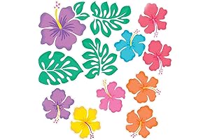 Vibrant Hawaiian Paper Hibiscus Flowers for Luau and Tropical Celebrations