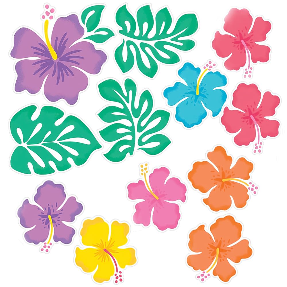 Amscan Summer Hibiscus Print Bucket Hat - Hawaiian Luau Party, Costume Dress-Up, One Size Fits Most Teens & Adults