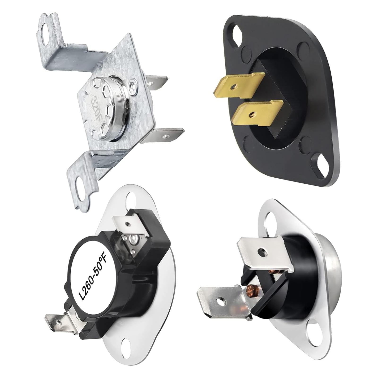 Tsophreniq Dryer Thermostat Metal Texture Repair Part Suitable for Dryers Extends Appliance Life Protects Clothing Dryer Repair Set