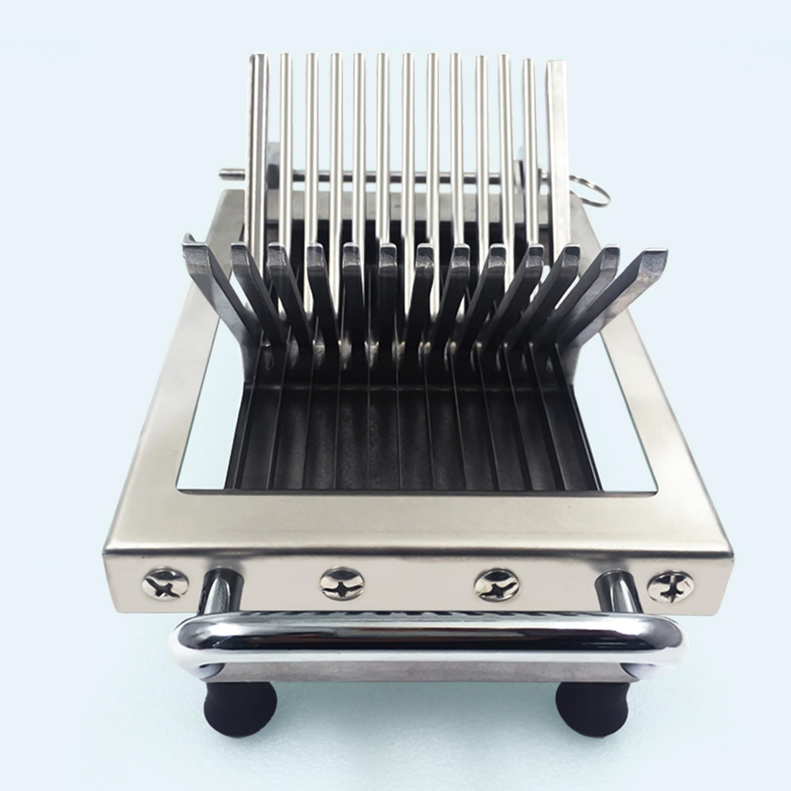 Tomatenschneider mit Edelstahlklinge, Verstellbarer Mandoline-Lebensmittelschneider, Klingenspezifikationen 10 mm/20 mm, abnehmbares Design, für Küche, Mandoline, Kartoffelschneider