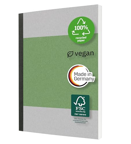 Sigel SN400 Notebook A5 Blank Recycled Paper High Whiteness 200 Pages FSC Certified Card Cover Quicknote