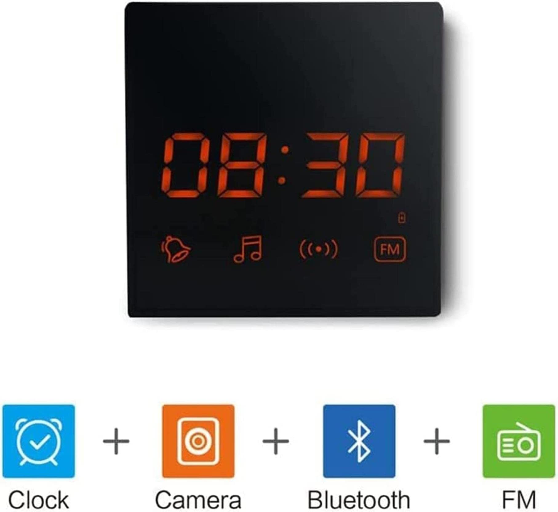 Reloj de cámara espía oculta WiFi, cámara de seguridad HD 1080P, visión nocturna, detección de movimiento, grabación de video, vigilancia remota para el hogar y la oficina ++ 64 GB