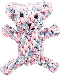 POPETPOP Dog Chew Toys - Extreme Bear Indestructible Dog Chew Toys Training Interactive Toys Halloween Teething Dog Toys Pet Teething (Blue Pink White)