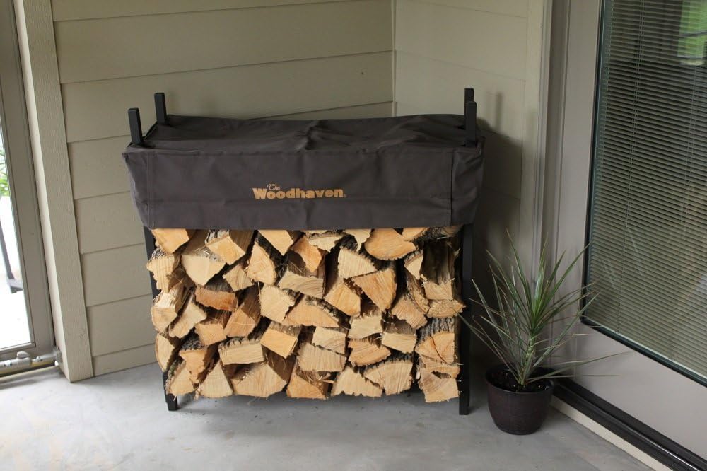 3ft Brown Outdoor Firewood Rack Amazon.co.uk Garden