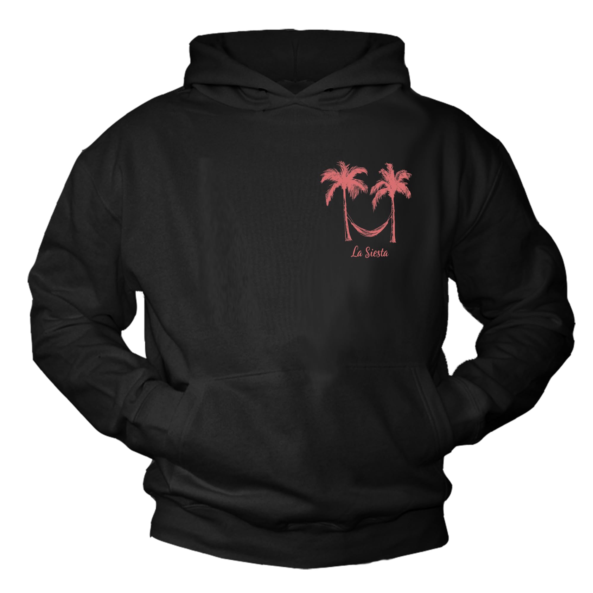 MAKAYA bluza z kapturem męska z nadrukiem palm lato surfer plaża styl boho vintage luźny hoodie