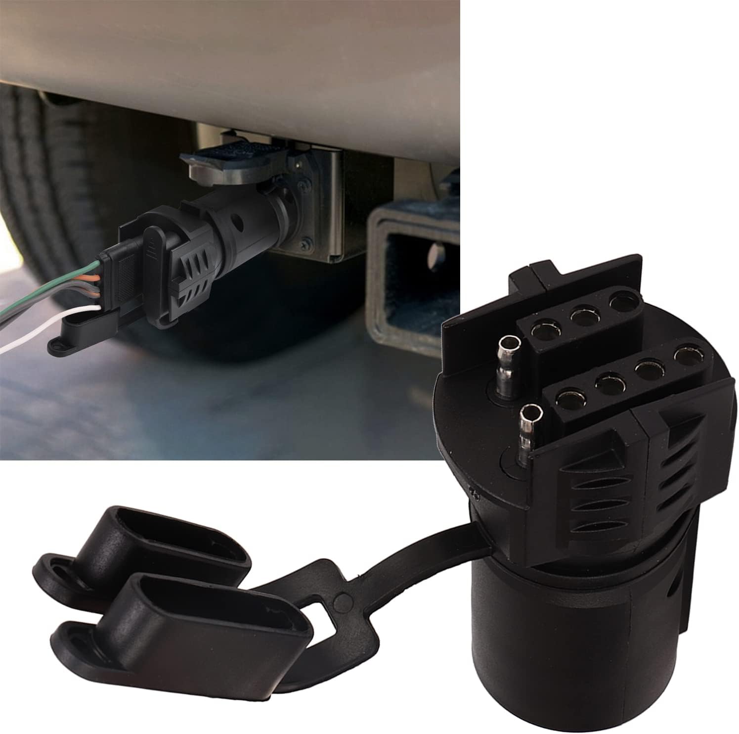 Trailer Plug Adapter, Trailer Wiring Adapter 7Pin to 4Pin 5Pin Wiring