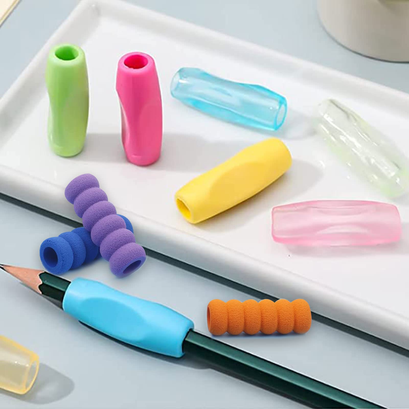 Poignées de crayon en silicone pour enfants, lot de 12, support de stylo ergonomique pour gaucher