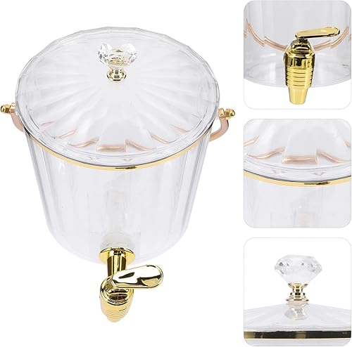 Miniatura 2 de Zerodeko Dispensador de bebidas de terrario para nevera, dispensador de bebidas de plástico con grifo dispensador de limonada con tapas, recipiente