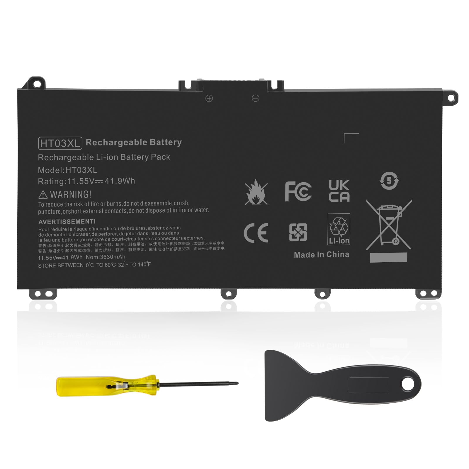 ASUNCELL 11.55V/41.9Wh HT03XL Batterie d'ordinateur Portable pour HP Pavilion 14-CE 14-CF 14-CK 14-CM 15-CS 15-CW 15-CU 15-DA 15-DB 15G-DR 17-by 17-CA, HP 240 245 250 255 G7 HT03XL HTO3XL