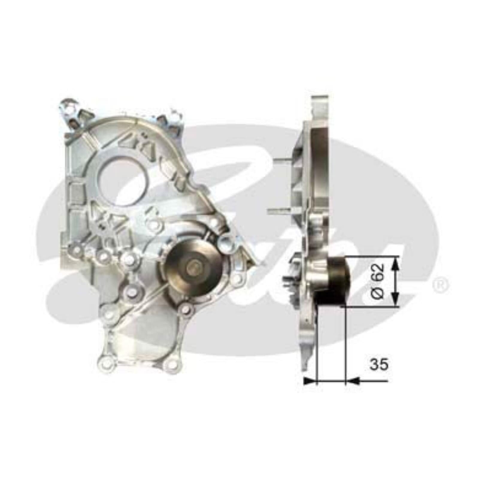 GATES KP25562XS-1 Bomba de agua + kit de correa de distribución Número de dientes: 178 25 mm con bomba de agua Compatible con TOYOTA RAV 4 II CLA2, XA2, ZCA2, ACA2 COROLLA ZZE12, NDE12, ZDE12