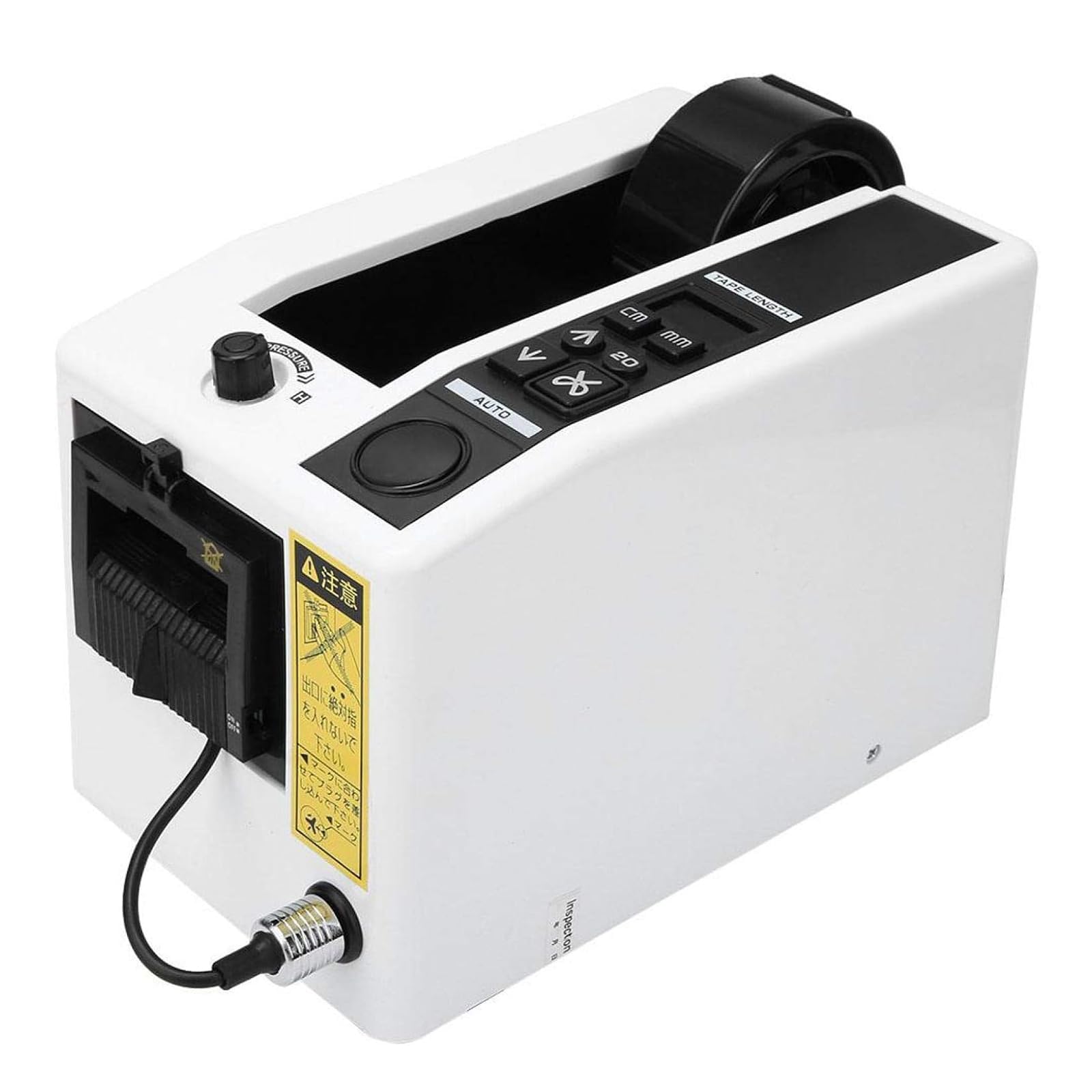 Cortador dispensador automático de cinta adhesiva, dispensador de cinta adhesiva de escritorio, ancho del papel adhesivo 7-50 mm, longitud de corte 20-999 mm, diámetro interior de la cinta: 22/28/74 m