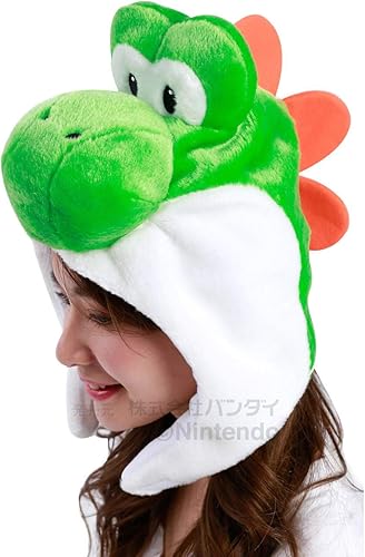 SAZAC Super Mario Bros. Gorro de disfraz suave y cálido para adultos, Yoshi