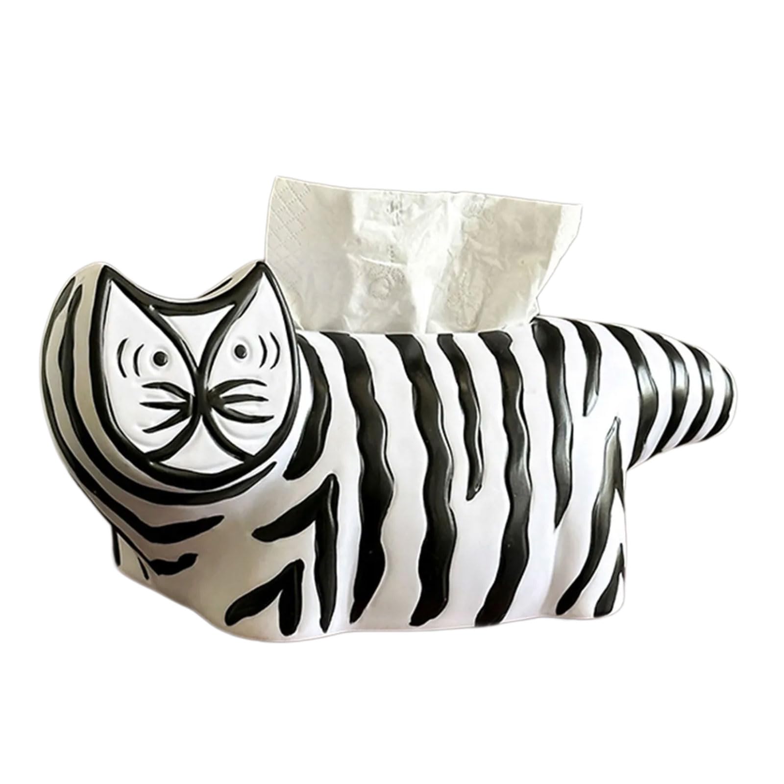 Kalttoy Cats Tissue Box Cover Stylish Tissue Box Holder Decorative Tissues Holder Dispenser for Toilet Dresser Night Stand Cover