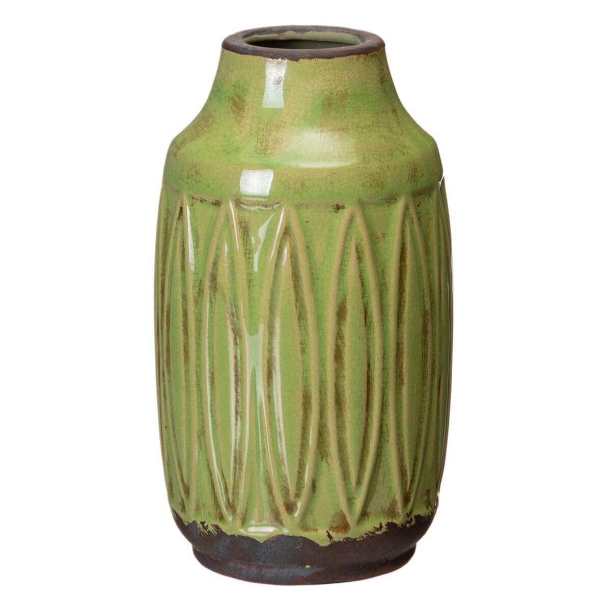 BigBuy Home Ceramic Pistachio Vase 12.5 x 12.5 x 22.5 cm