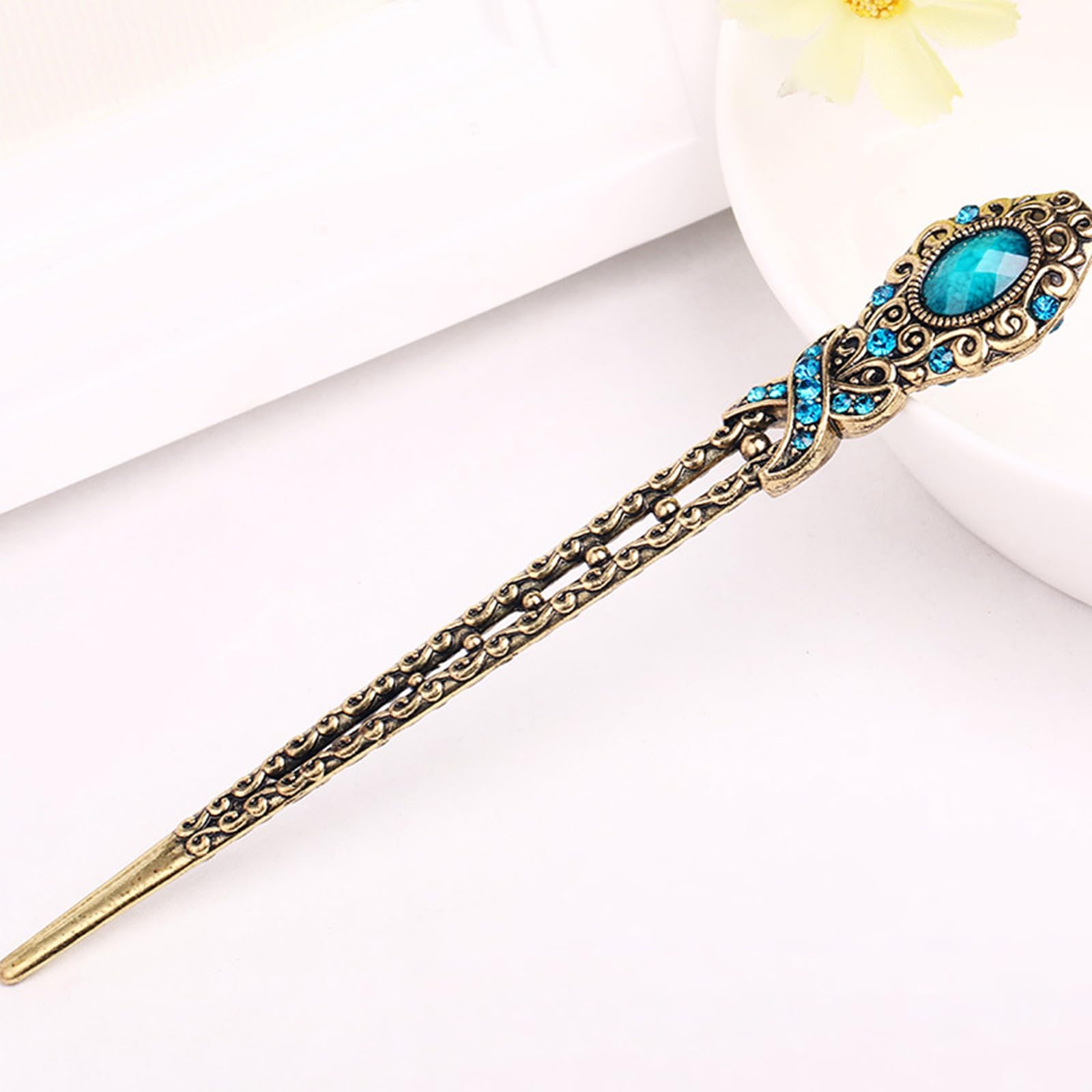 Palillos de Metal para el Pelo Elegante Vintage, Horquillas Chino Retro para Mujeres Niñas
