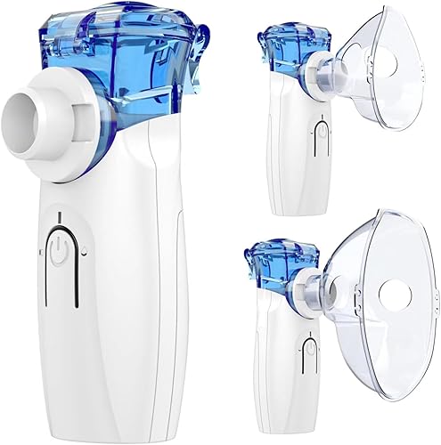 Nebulizador portátil - Nebulizador para adultos y niños, viajes y uso doméstico, nebulizador de malla de mano para problemas respiratorios APOWUS.