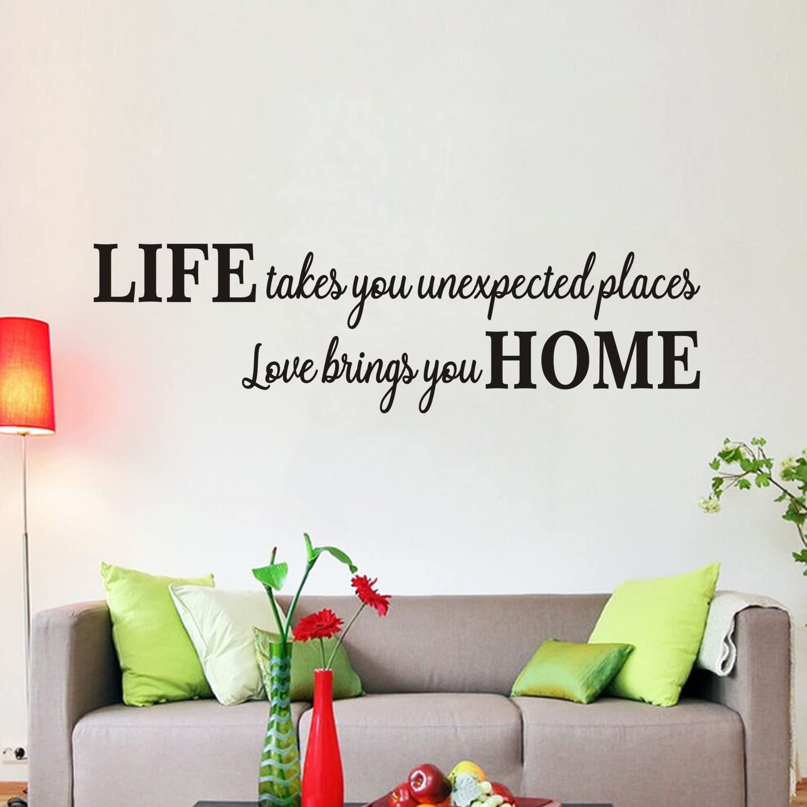 Inspirational Quotes Family Wall Stickers: Home Vinyl Art Wall Decals for Kitchen Living Room
