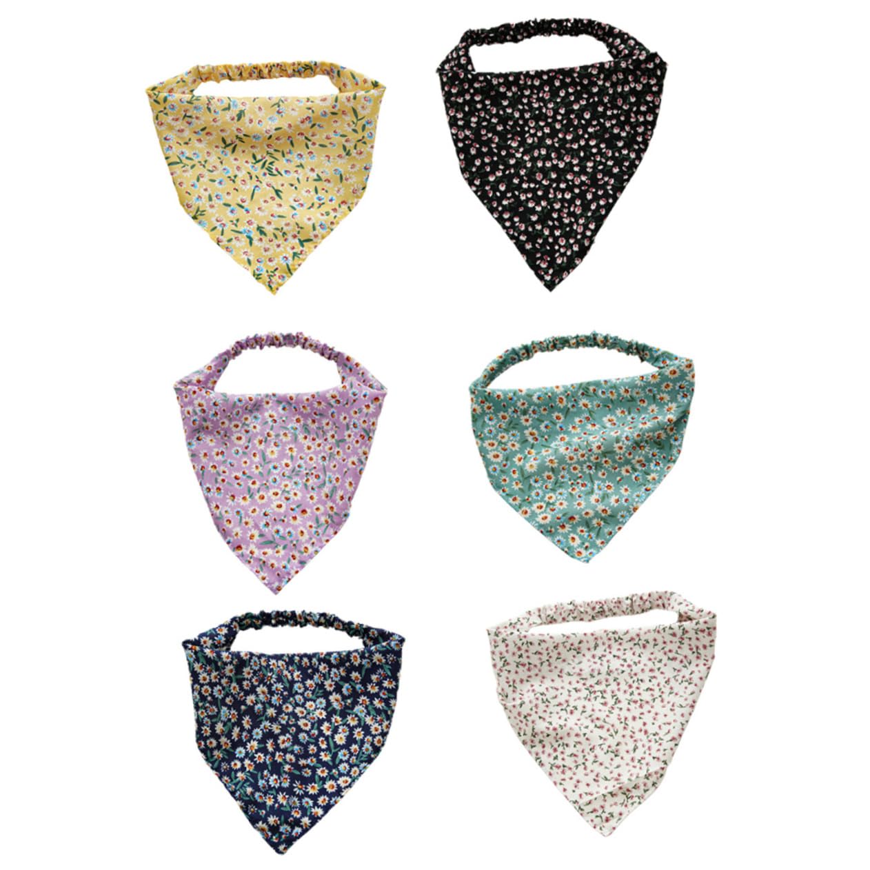 POPETPOP 24 Pezzi In Tessuto Floreale Bandane Per Trucco Per Accessori Per Le Donne Floreale Per Le Donne Fasce Elastiche Bandane Floreali Per Le Donne
