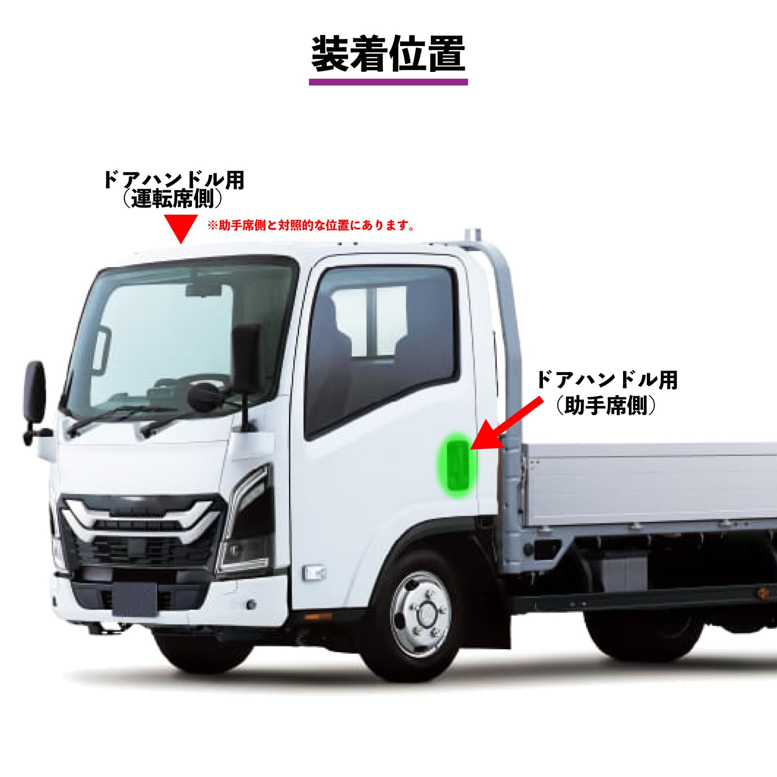 Amazon | 7代目 エルフ ハイキャブ ワイドキャブ 専用 ドアハンドル