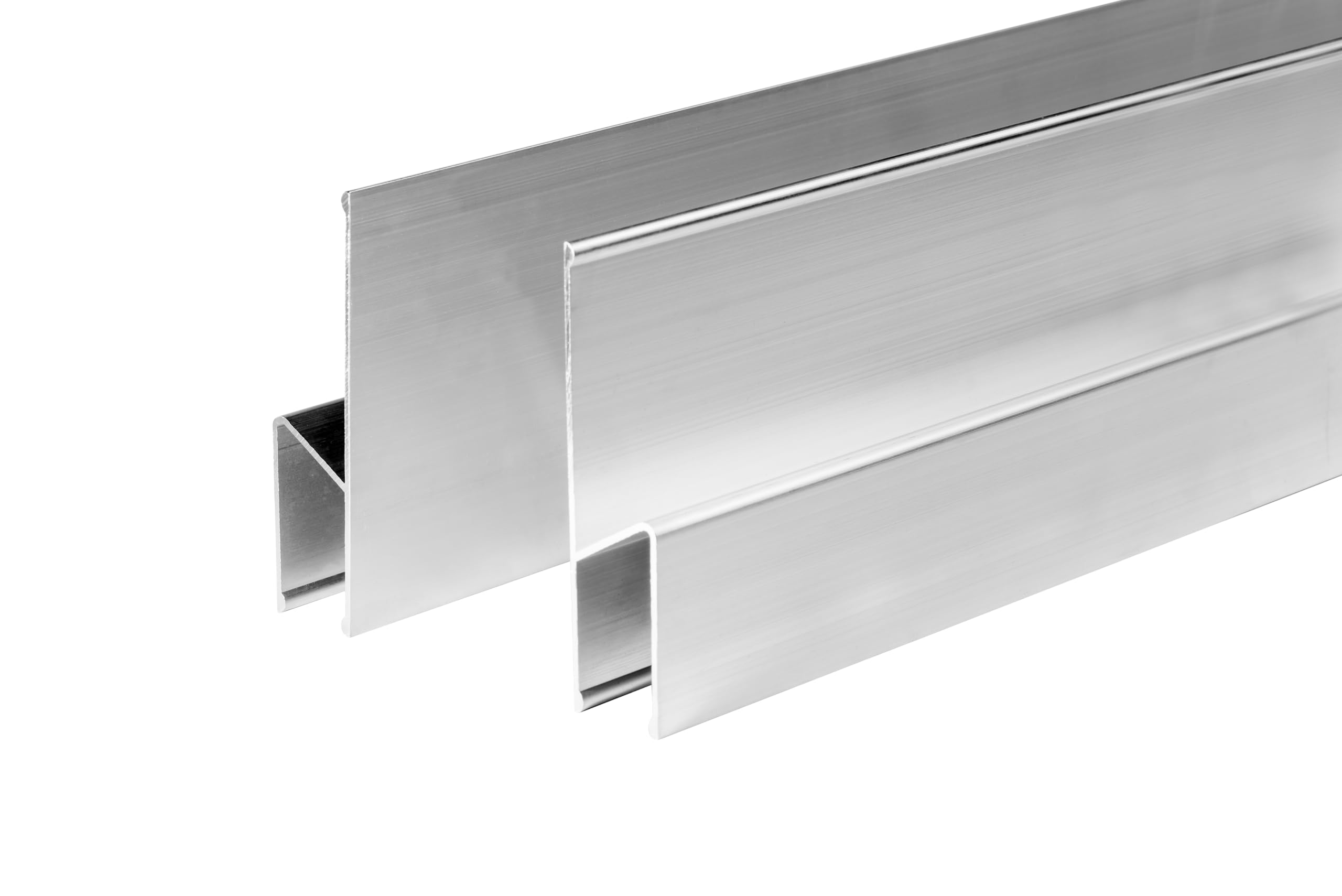 PRO Règle de Plâtrier Forme „H” Profil Ouvert - Aluminium de Haute Qualité - Forme Ergonomique - pour Appliquer le Mortier de Plâtre - Gris - 100cm