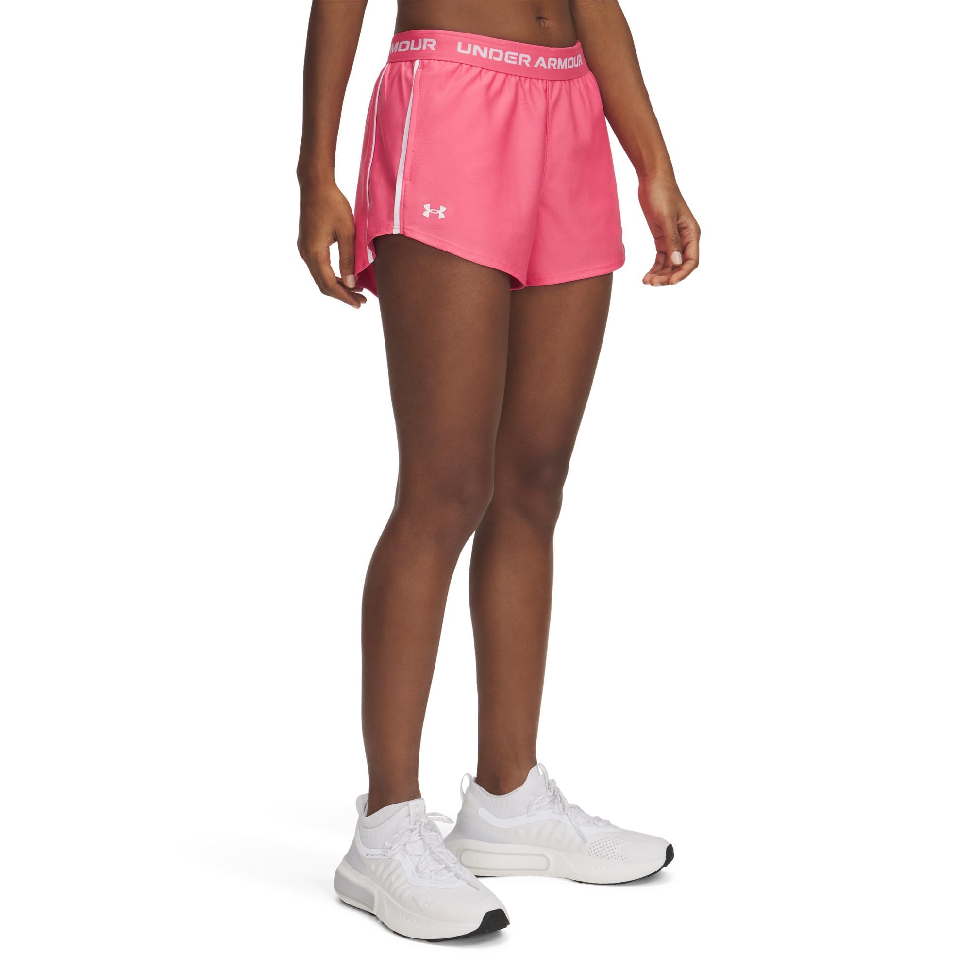 UNDER ARMOUR Women's Training Tech Play Up Shorts, Super Pink / / White, Size Xl, Women