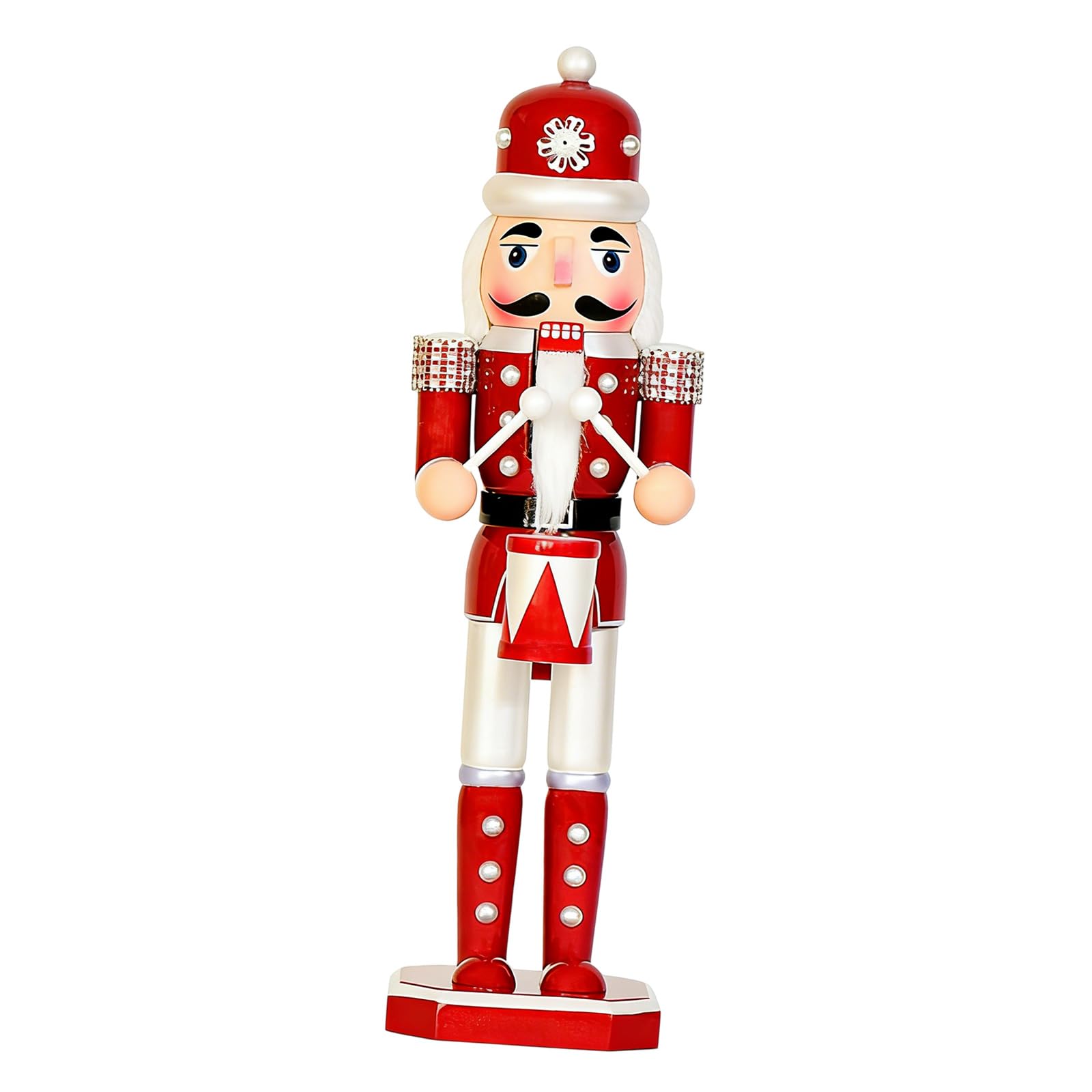 Kaeltsyn Nutcrackers Figurine Wooden Collectible Christmas Soldier Puppet Ornament for Holiday Decors and Gifting Christmas Wooden Soldier Puppet Ornament
