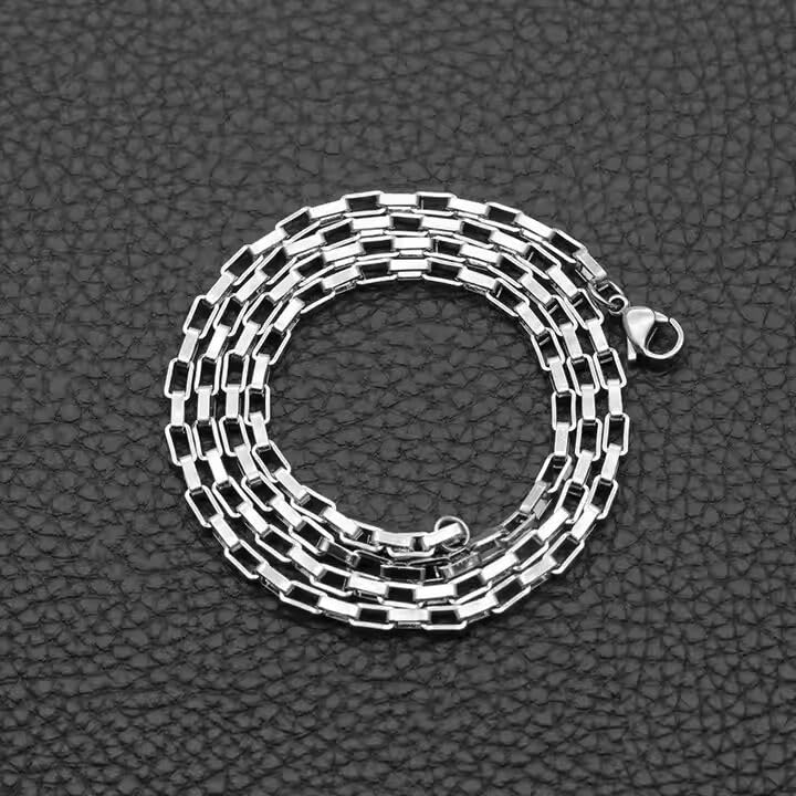Image of THE MEN THING Chain for Men, Luxury Pure Titanium Steel Chain | Silver Stainless Steel Chain | Necklace Jewellery for Men & Boys