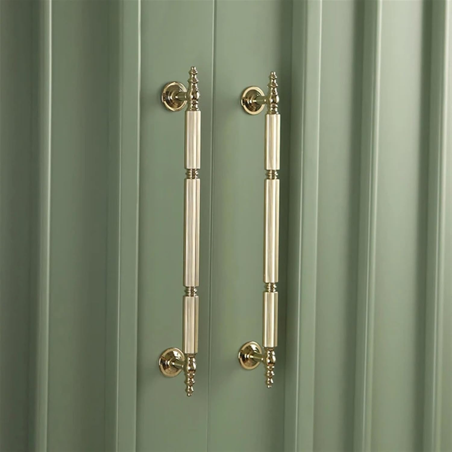 Pattern Shiny Gold Kitchen Drawer Handles Cupboard Cabinets Decor Door Knob Brass Furniture Hardware 1Pcs (Color : C-5001-160-Shiny)