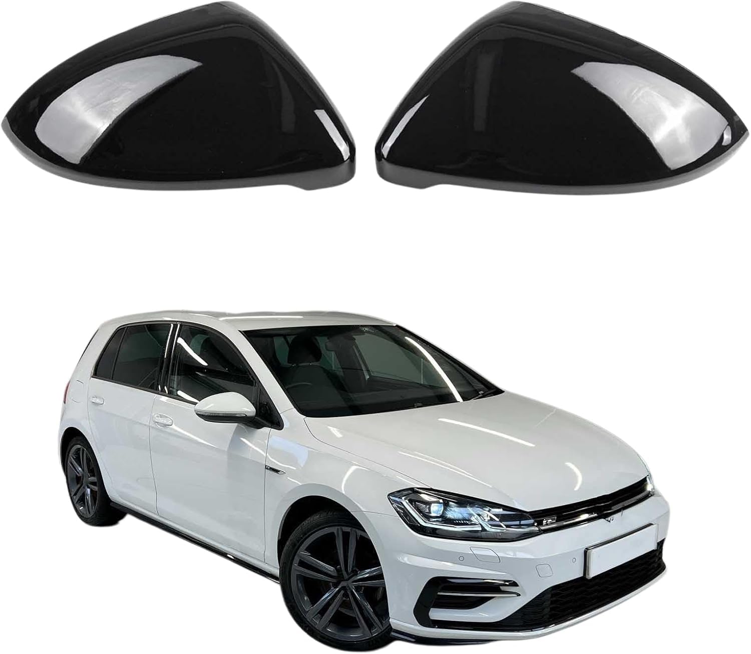 XJPGHA Wing Mirror Covers Caps for Volkswagen Golf MK7.5 R, Sturdy Durable Cover Housing Door Mirror Vehicle Accessory Rearview Side Covers