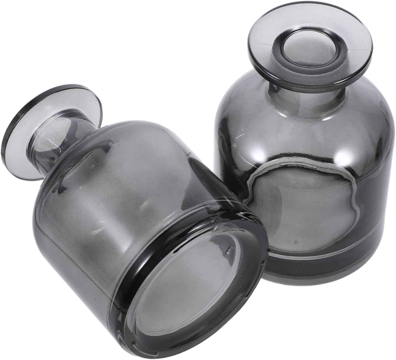 2pcs Glass Diffuser Bottles Refillable Cylindrical Essential Oil Containers for Home and Car Stylish Aroma Decor with Even Fragrance Distribution