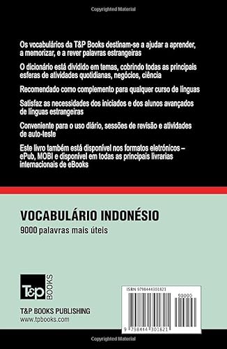 Vocabulário Português Brasileiro-Indonésio - 9000 palavras (Brazilian Portuguese Collection) (Portug