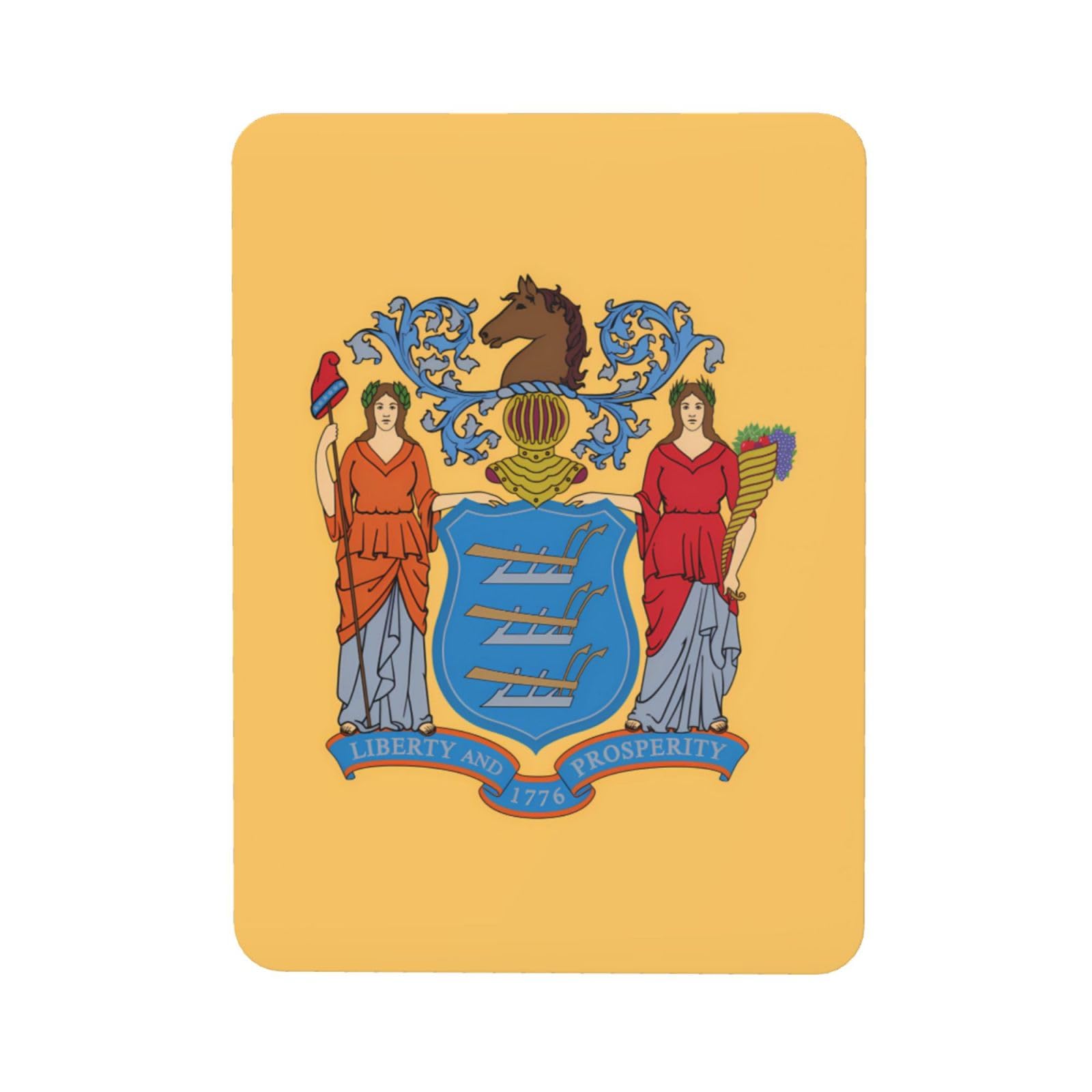 Flag of New Jersey Soft Magnetic Refrigerator Magnets with Creative Printing, Decorative Magnetic Stickers