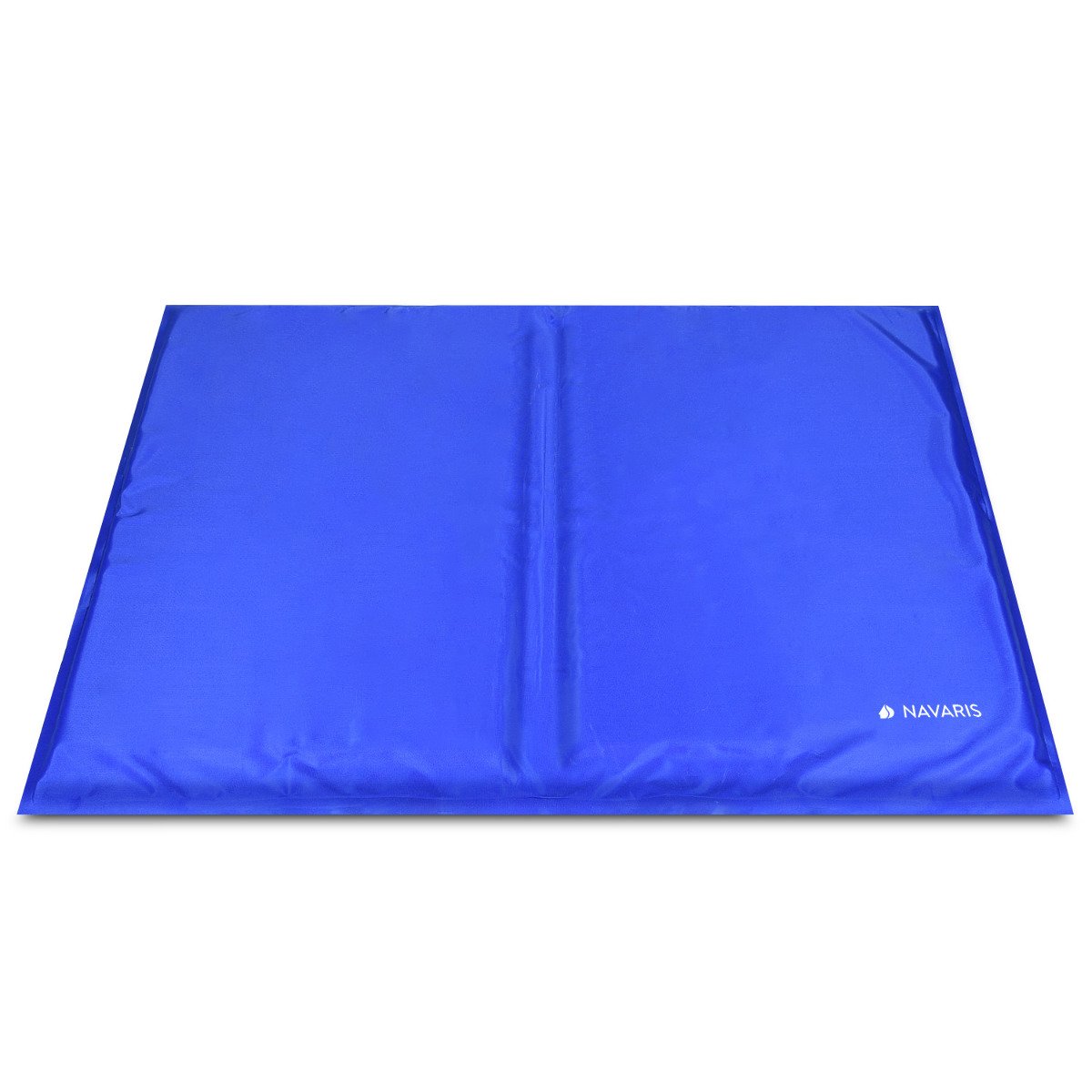 Navaris Tapis rafraîchissant Chien et Chat - Coussin 40x50 cm contrôle température Corps - Matelas Bleu foncé Refroidissement Chien Petit ou Moyen