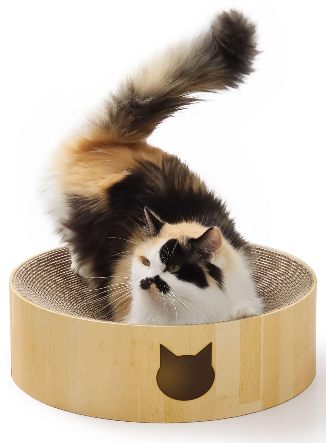 Amazon | 猫壱 バリバリボウル 爪研ぎ ライトブラウン レギュラー | 猫