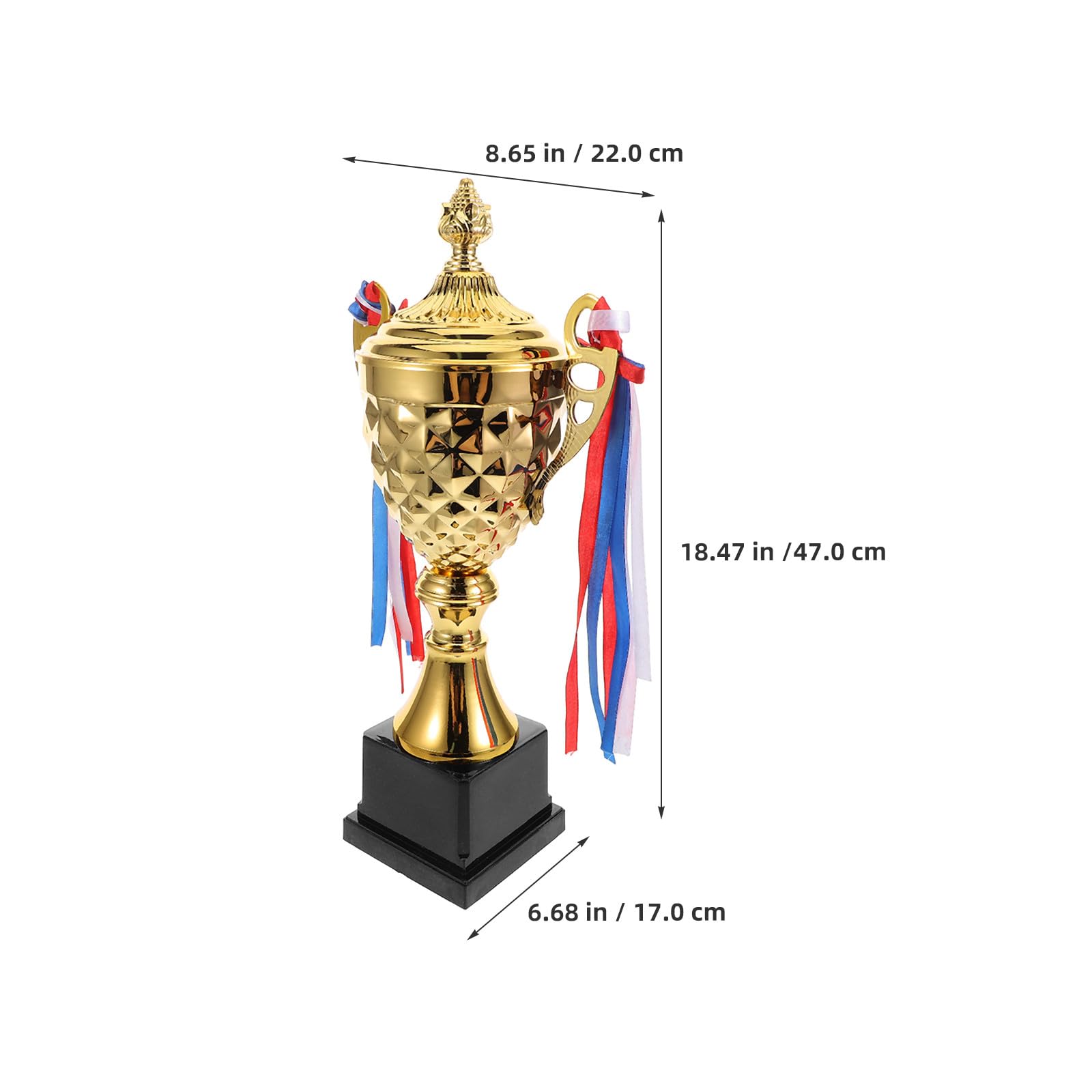 NOLITOY Großer Metall siegerpokal Wettkampf trophäe Goldene Sportauszeichnung für Basketball Fußball Hockey Turnier und Party Langlebiger Pokal mit Klassischem Design für Wettbewerbe