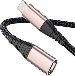 LIOUR USB C extension braided cable 2 meters, USB C extension cable 10Gbps USB 3.1 2nd generation C-type male bus support 4K video output compatible with Mac Book Pro, Dell XPS, Switch, USB-C hub,