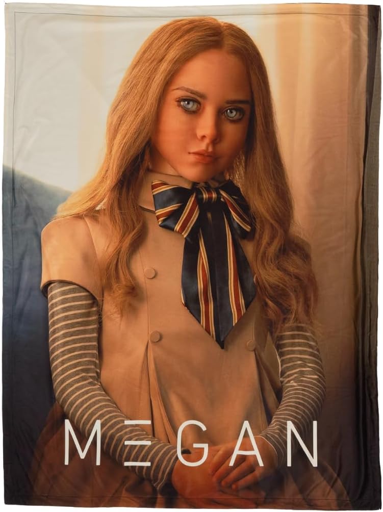 Franco M3GAN Bedding Super Soft Plush Throw, 46 in x 60 in, (Officially Licensed Product) Collectibles