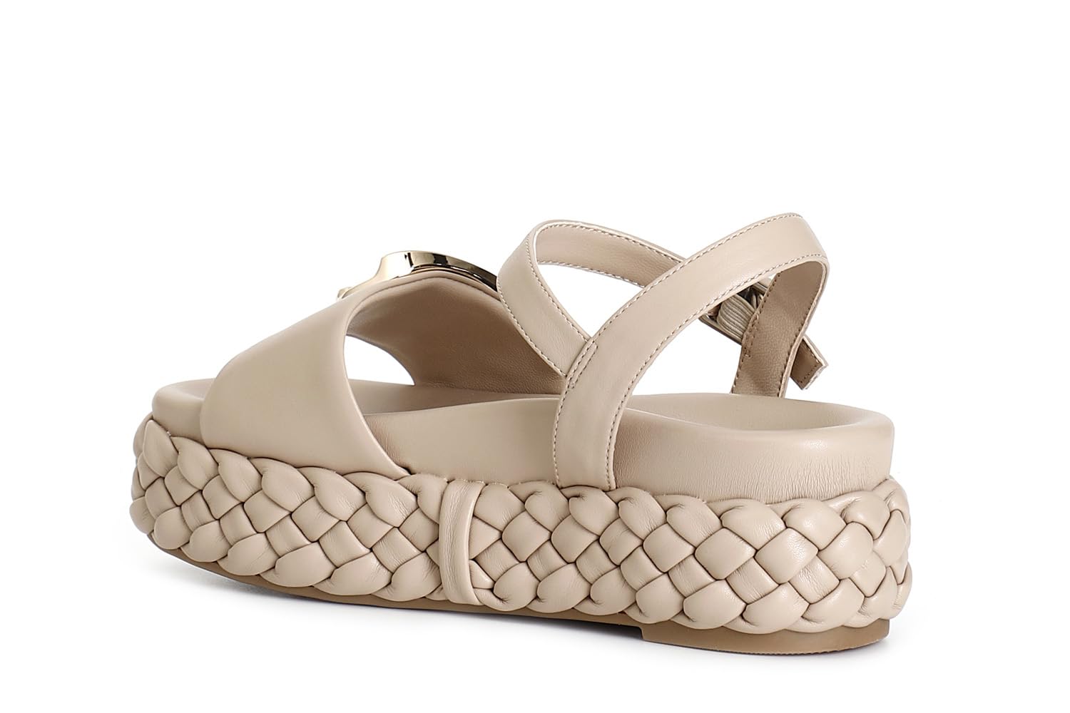 CAFèNOIR - Sandali Gilda Con Fondo A Treccia E Accessorio, Da Donna, Colore Taupe