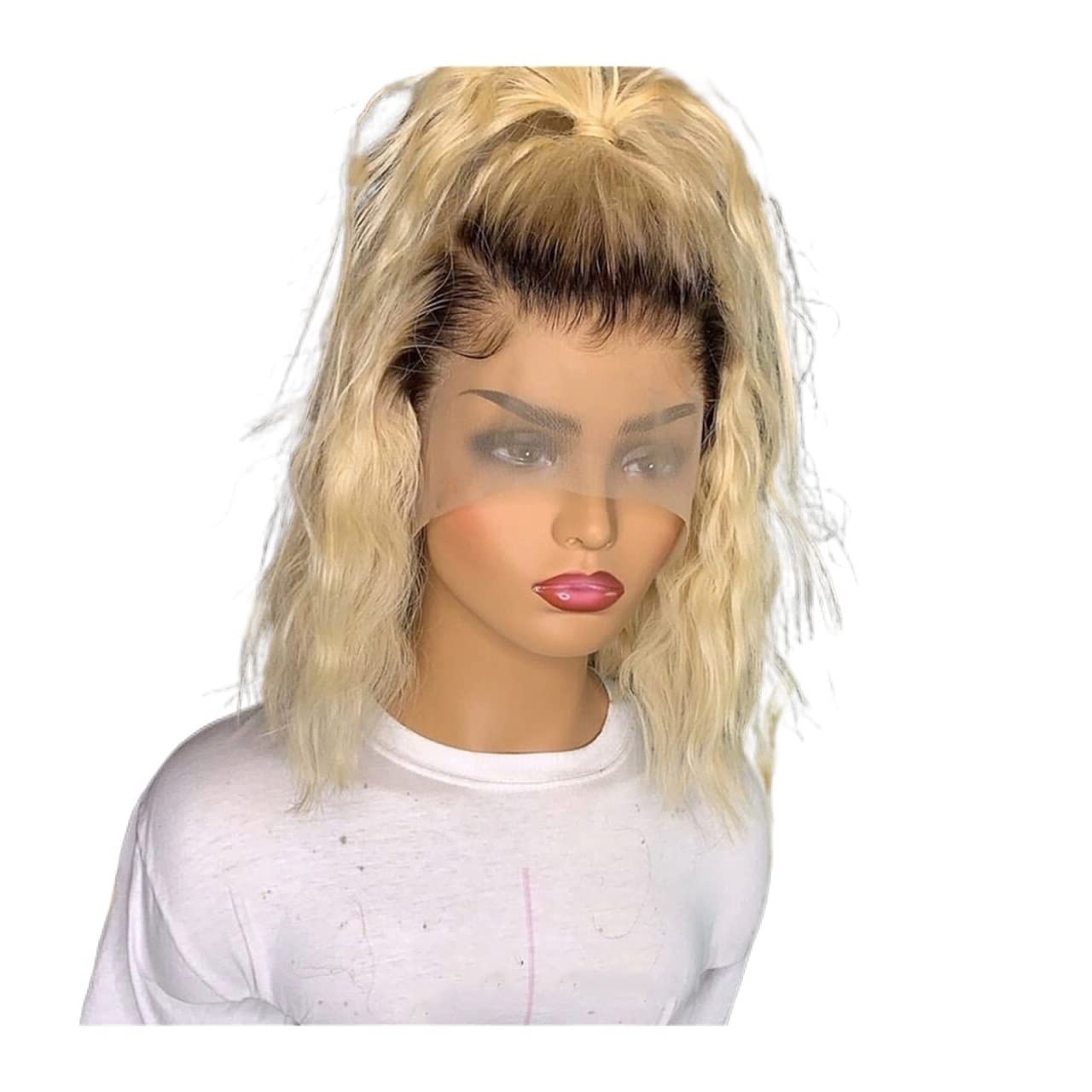 Perruque Cheveux Brésiliens Pré Cueillie blonde ombre pour corriger une raie artificielle