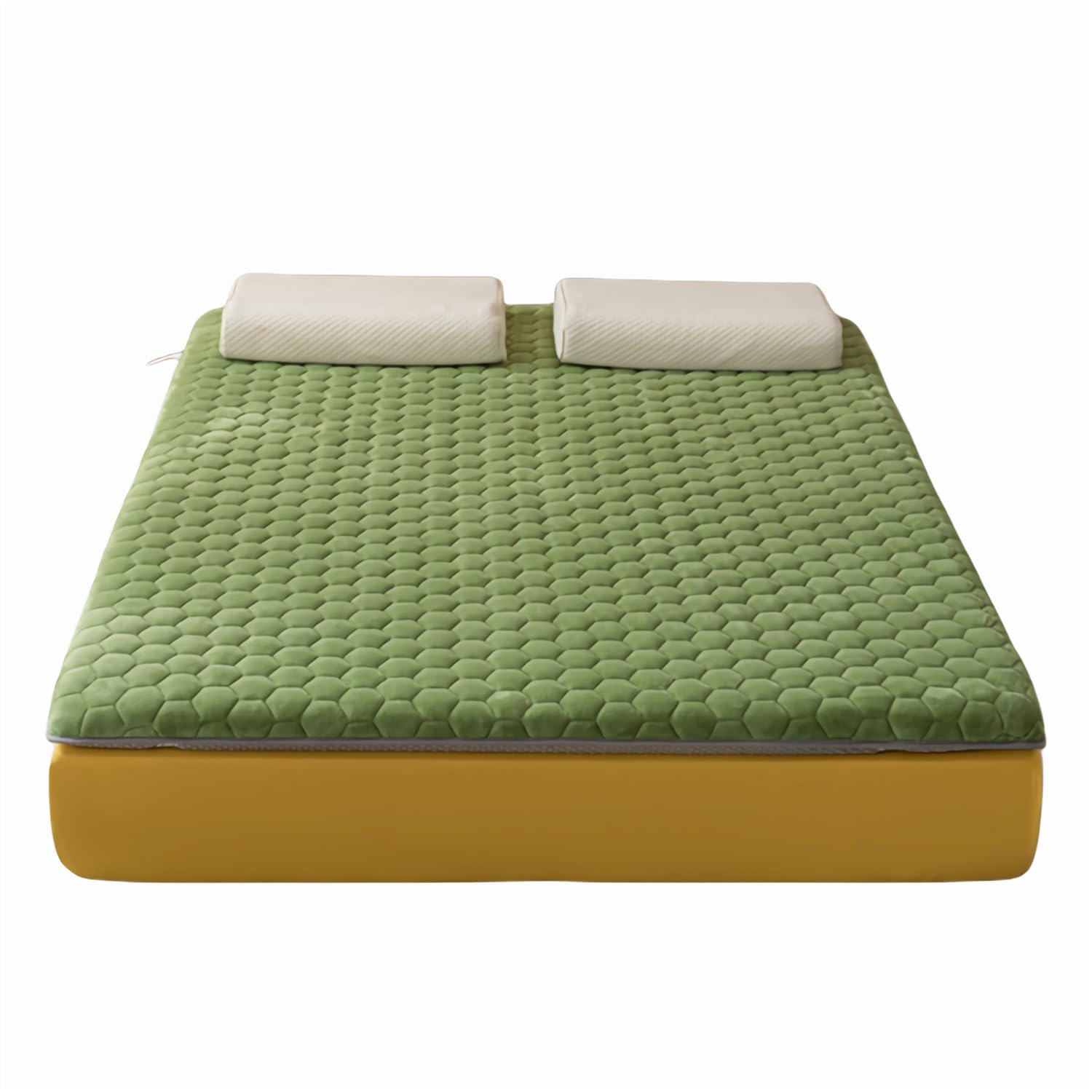 LXJDDLD Japanese Futon Mattress,Tatami Mattress Topper,Portable Sleeping Pad,Roll Up Floor Mattress,Foldable Tatami Mat for Camp Dormitory Yoga Nap Meditation,Green 4cm,120x190cm