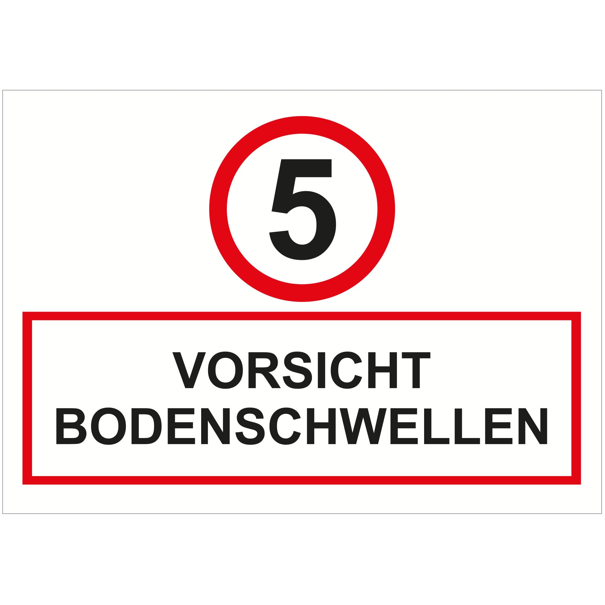 Indigos UG - Schild Vorsicht Bodenschwellen - 594x420 - Hotel, Firma, Schutz, KITA, Arzt, Praxis - Sicherheit - Warnung - Aluverbundplatte 3mm, Wohnung - Hinweisschild - Warnschild