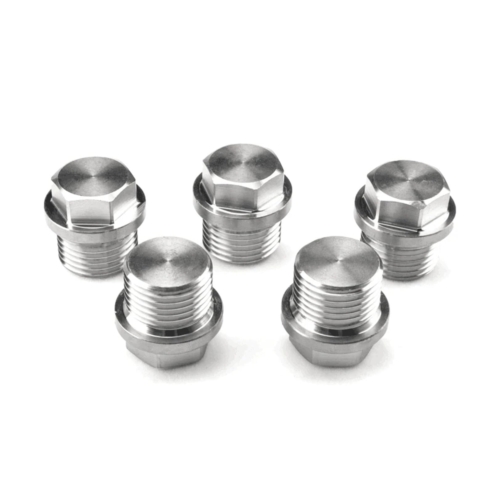 Tapón de extremo hexagonal con brida de acero inoxidable 304 y 316, rosca macho métrica BSP de 1/8", 1/4", 3/8", 1/2", 3/4", 1"(304Stainless Steel,BSPP1)