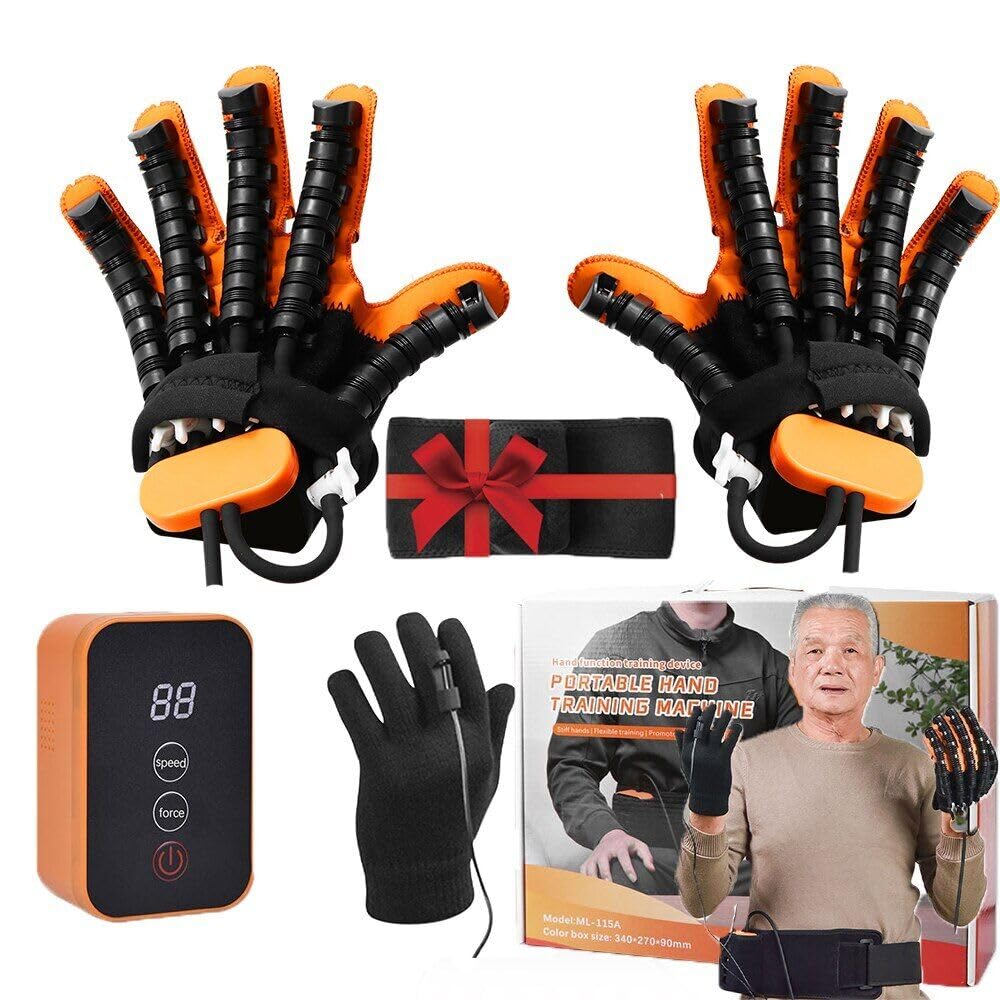 （Mano sinistra + Mano destra）Guanti Di Riabilitazione Per La Riabilitazione Delle Dita e Della Funzione Della Mano, Guanti Robotici,Guanto Robotico Di Riabilitazione Per Emiplegia, Mano Per Ictus.