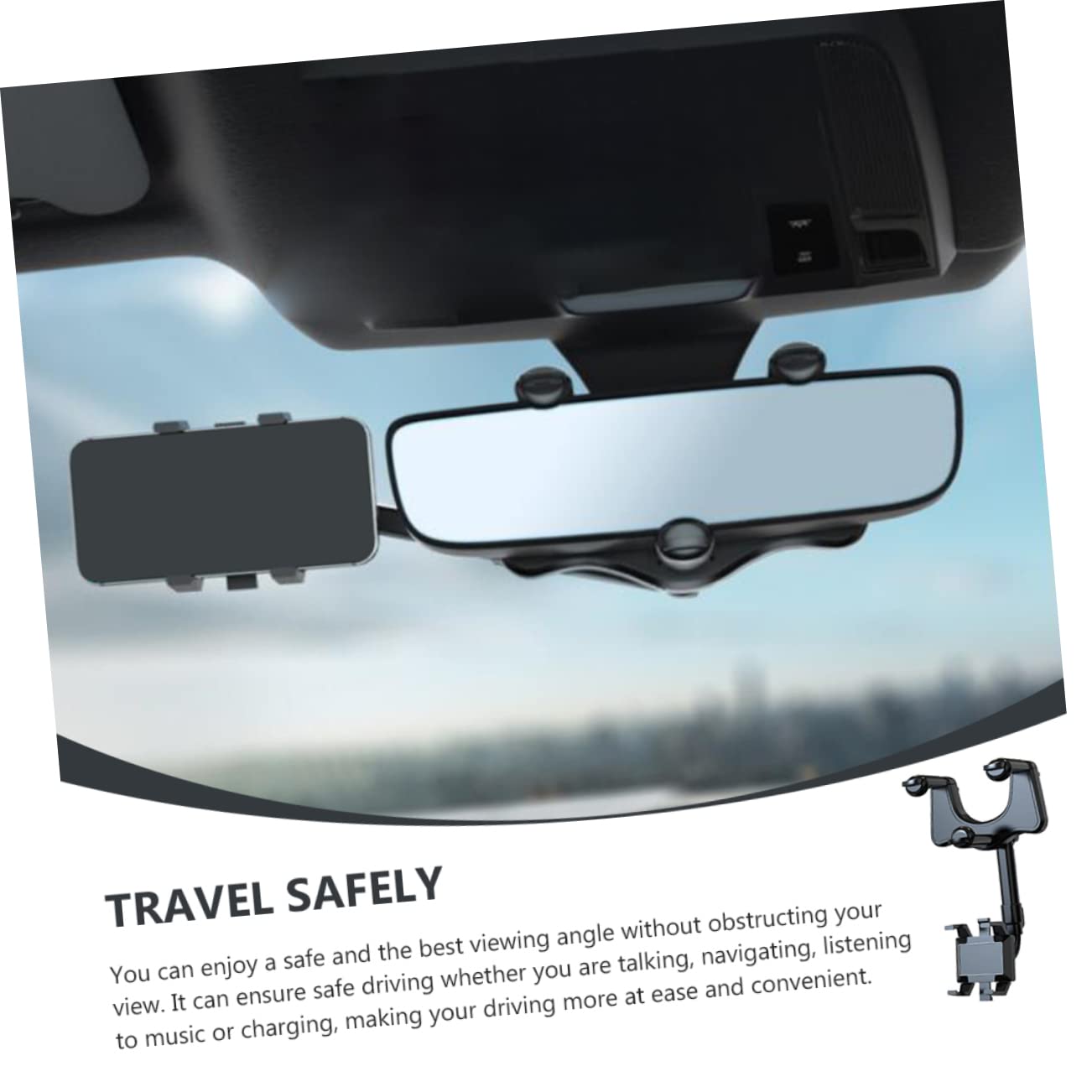 NUOBESTY Supporto Cellulare per Auto Nero in Abs Colla Pu, Multiangolo e Antiscivolo, per Guida e Veicolo