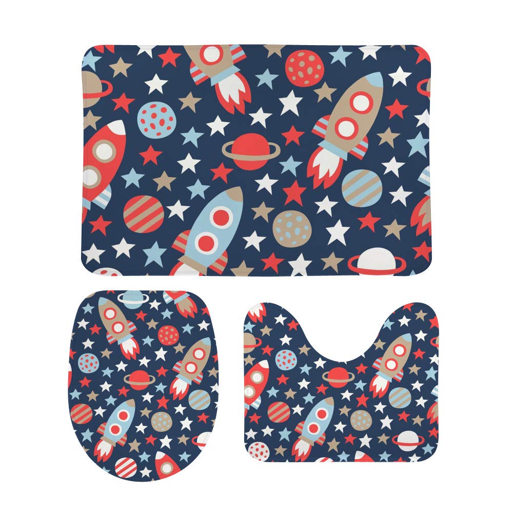 Lot de 3 tapis de bain antidérapants et absorbants pour intérieur et extérieur sans couture