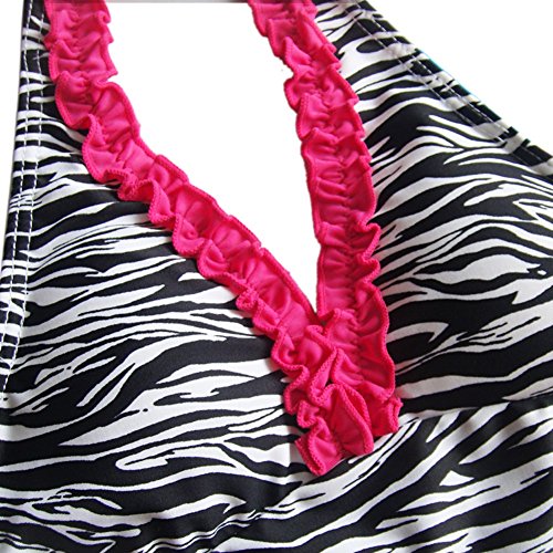Image of iiniim Kids Big Girls Two Pieces Halter Tankini Set Swimsuits Swimwear Summer Beach Bathing Suits