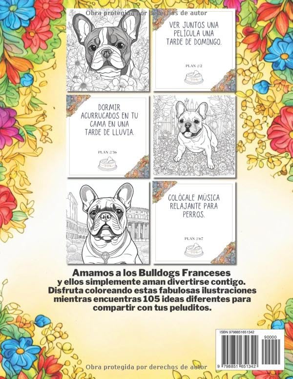 Miniatura 2 de French Bulldogs Stress Relief Spanish Edition 105 Ideas Para Hacer Feliz A Tu Frenchie Amantes de Freanch y Cachorros Bulldog Francés, Libro ...